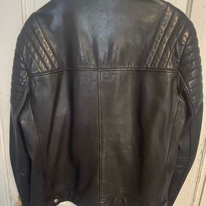 All Saints Black Leather jacket. Sz Large